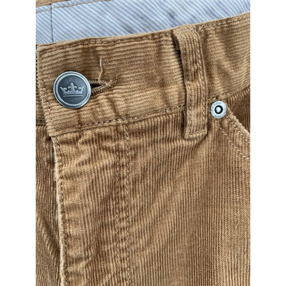 Peter Millar Mens Brown Corduroy‎ Pants Approx 34 Stretch 5 Pocket